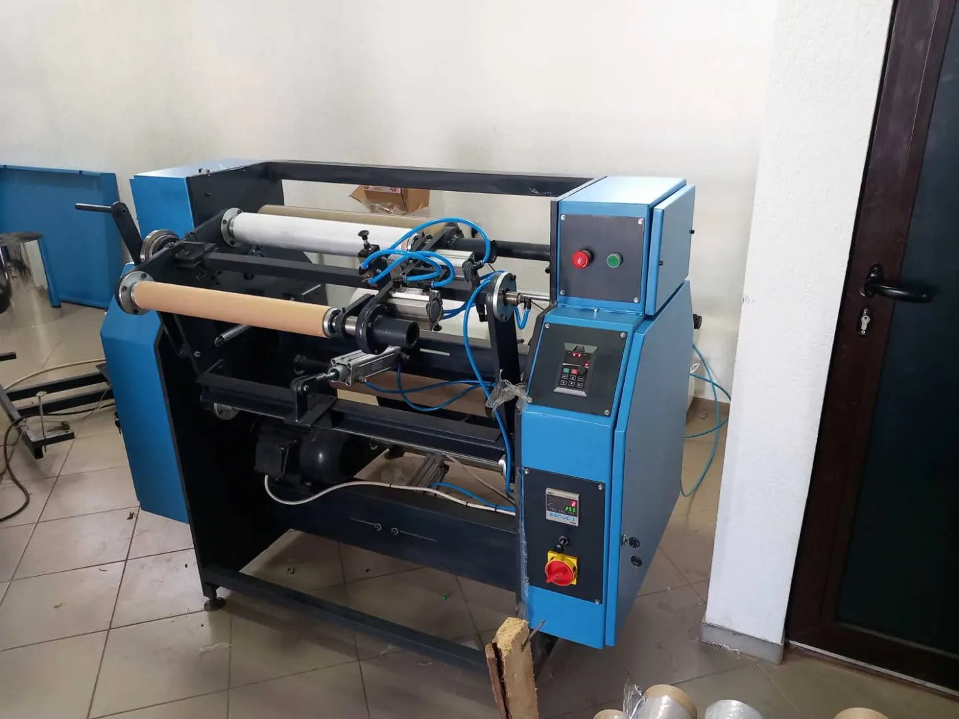 Film rewinder on the shop floor